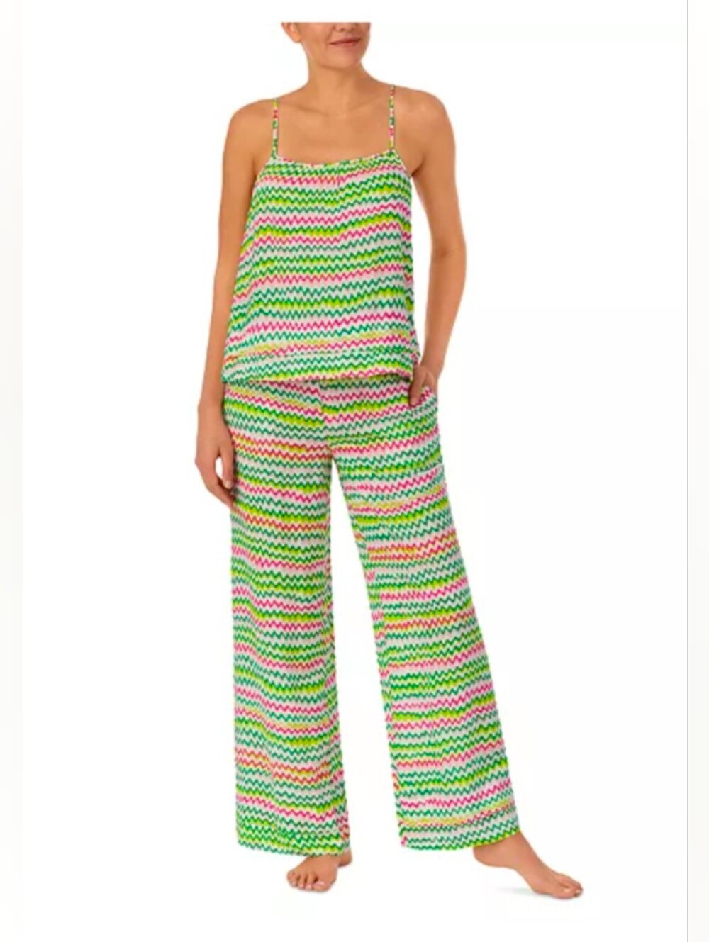 2-Pc. Printed Ruffled Pajamas Set